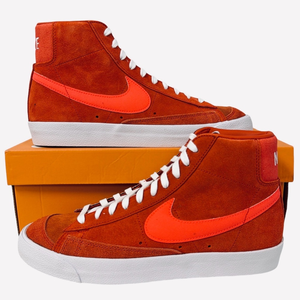 Nike Blazer Mid '77 Vintage Suede Mix Men's Shoes Orange CZ4609-800 Size 10